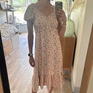 Floral Puff Sleeve Dress